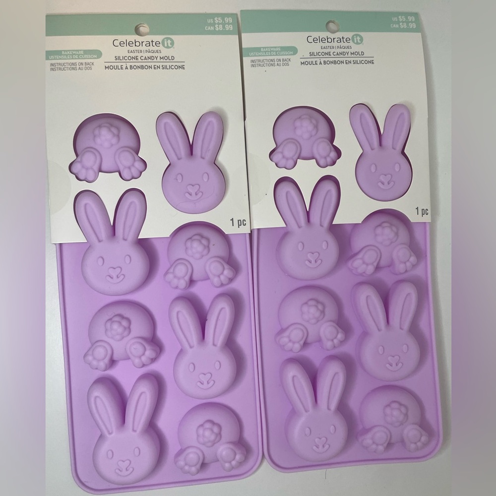 Purple Bunny Silicone Candy Molds, Easter Bunny Candy, Easter Bakeware